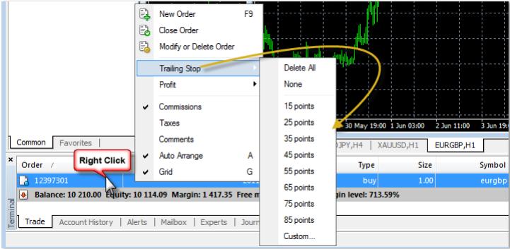 Trailing Stop is an algorithm to manage Stop Loss orders.