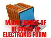 HOW TO MAINTAIN May maintain in the electronic form in the