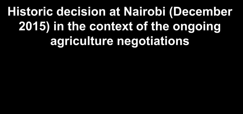 Historic decision at Nairobi (December 2015) in