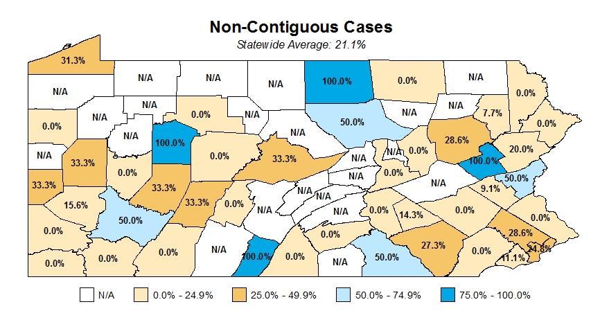 Geographic Comparison of Residency Verified Cases The maps below illustrate the percentage of Residency Verified cases