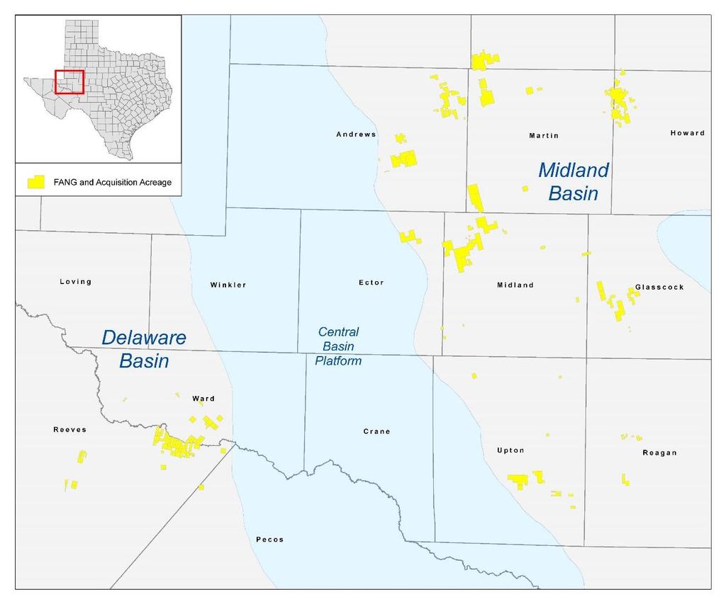 Energy Overview Quality Acreage in Northern Midland Basin ~86,000 net acres containing 2,700+ gross locations ~1,500 gross locations economic at $40/bbl WTI (1) ~2,200 gross locations economic at