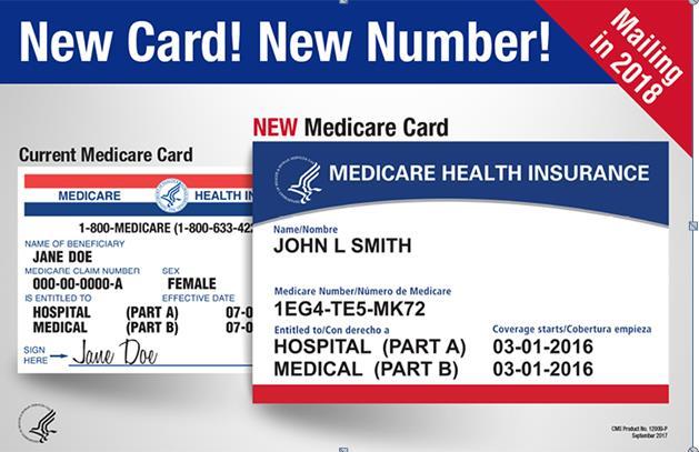 Legal Updates New Medicare Card Social Security Number (SSN)-based Health Insurance Claim Number (HICN or HIC Number) will be removed from Medicare cards to address current risk of