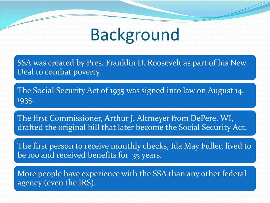 Fun Fact: Germany was the first modern country to put into effect a social security
