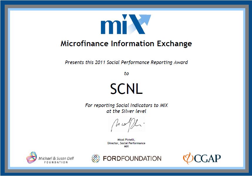 Awards for SCNL Winner of Best NBFC-MFI Award & Runner-up for CSR Initiatives & Business Responsibility Award in