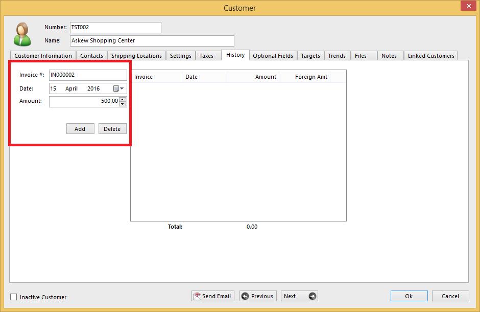 Customers Go to Accounts Receivable Customer. Select a Customer Account and go to the History tab.