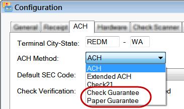 Tab Name ACH Tab On This Tab You determine which electronic check window opens when you click the E Check button in R.O. Writer (page 35).