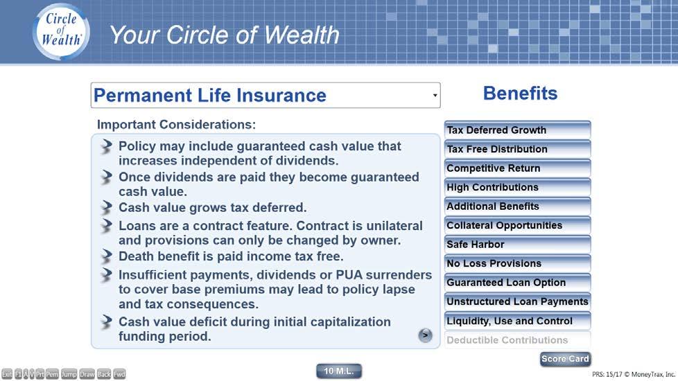 Screen 15: Select Type of Account (Permanent Life Insurance) What
