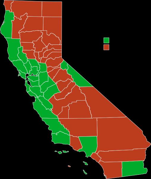 Prop 30 Map Final Results 55.3% Yes 44.