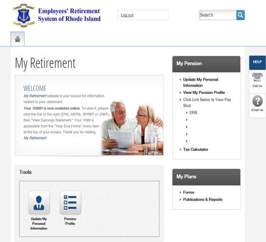 Your Retirement Account - Retiree How to View Your Pay Stub and 1099R 1. After successfully logging into your account, select the ERS, MERS, etc.