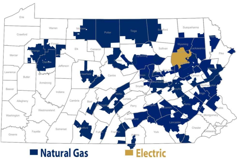 UGI Utilities Overview Three Gas Utilities UGI Gas, CPG, and PNG and one electric utility Serve ~626,000 gas customers and ~62,000 electric customers Pennsylvania s 2 nd