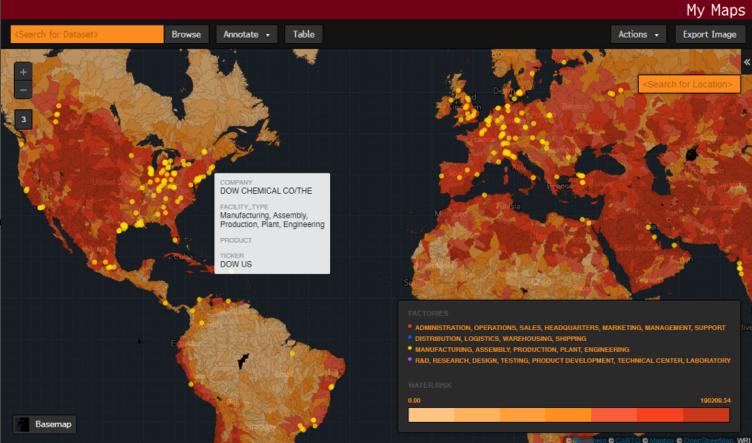 Geography Matters River Basins Mentioned by Companies in CDP Bloomberg s BMAPs and