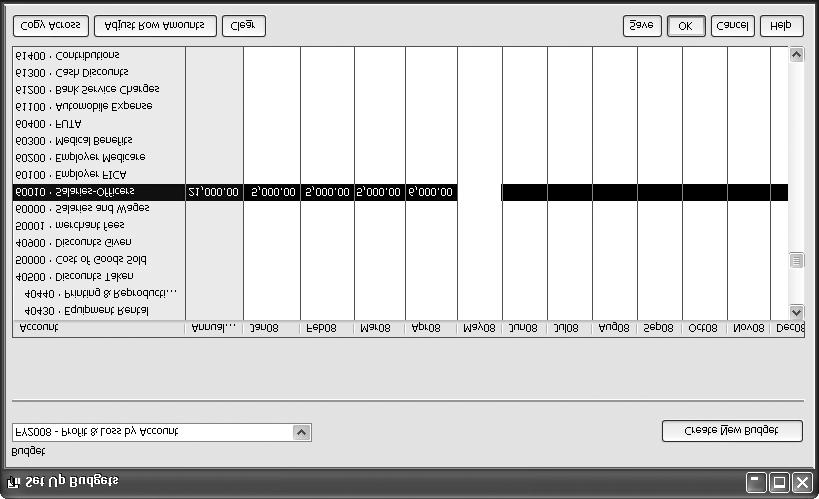 CHAPTER 23 BUDGETS AND PLANNING TOOLS 485 FIGURE 23-2 QuickBooks takes care of tracking the running totals.