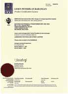 compliance TUV SUD Certification Mark P : Safety