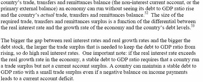 Advantages of US Relative to most other countries when dollar depreciates, the value of us net debt goes down Us can borrow in negative real interest rates Resource Gap measure of