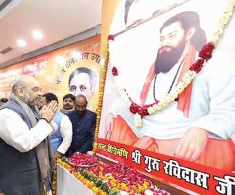 tributes to Sant Ravidas ji on his Jayanti at BJP H.