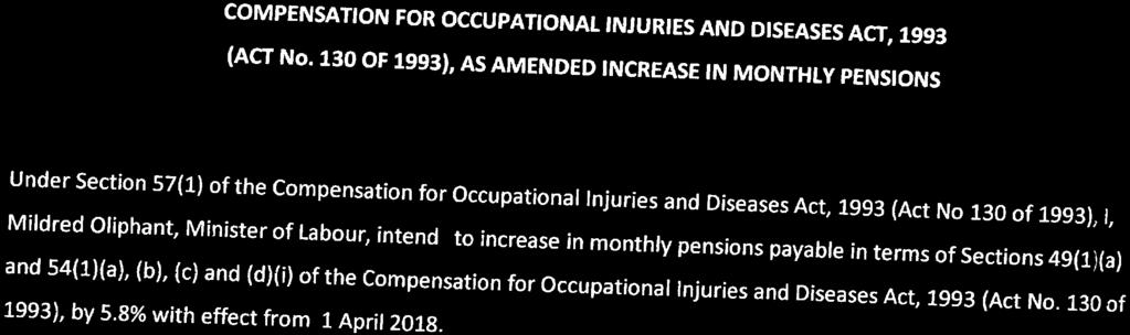18 Compensation for Occupational Injuries and