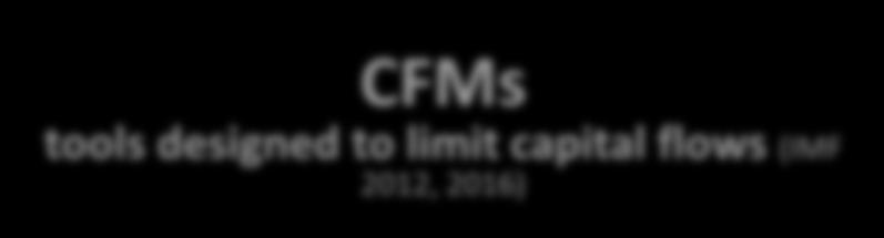 to handle capital flows CFMs should not substitute for warranted macroeconomic policy adjustment CFMs can be appropriate in certain circumstances CFMs should be
