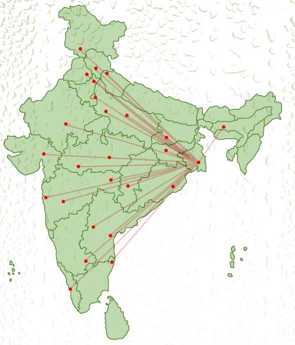 Domestic Reach Strong foothold in rural India Nation-wide domestic distribution network 3000+ distributors, 550,000+ retail outlets, Brand reach 3.