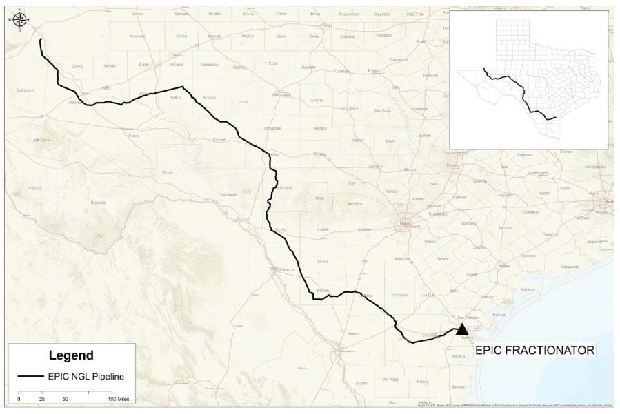 Eagle Ford into Corpus Christi, Texas The Eagle Ford Permian into Corpus NGL Pipeline ( EPIC NGL Pipeline ) will transport and fractionate natural gas liquids from West Texas into