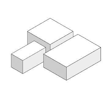 Pub/Bistro Table Kit Contents: Item Description Quantity Large Block 4" H x 8" W x 12" D (L) 23 Medium Block 4" H x 8" W x 8" D (M) 18 mall Block 4" H x 8" W x 4" D () 18 Cap - Top 36" W x 36" D 1