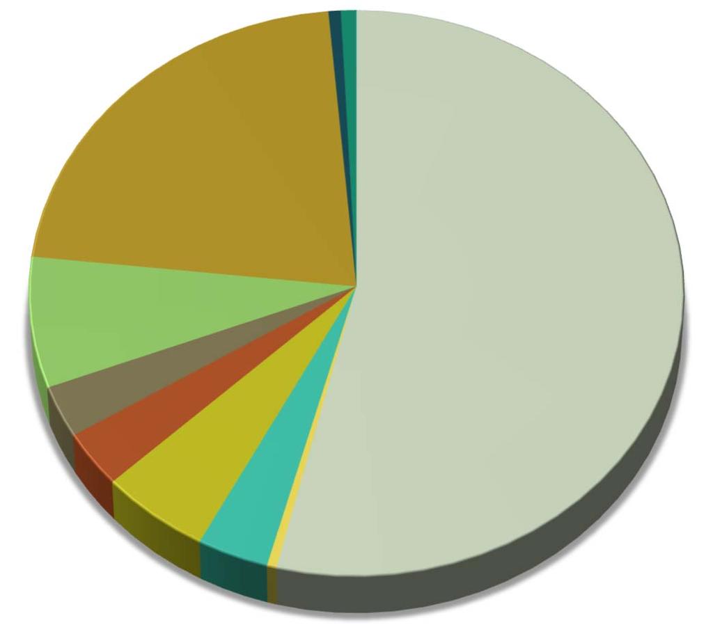 General Fund by Expenditure Categories with Schools This pie chart shows the FY19 general fund budget by expenditure categories. All general fund expenditures (totaling $1.