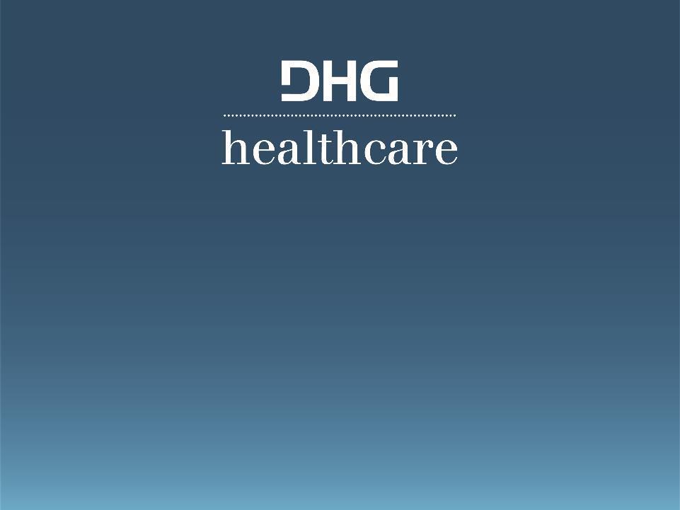 Danny Brywczynski Senior Manager, DHG Healthcare O