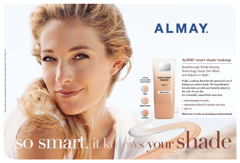 shades and colors that complement every skin tone Highly successful Almay Smart Shade line of products