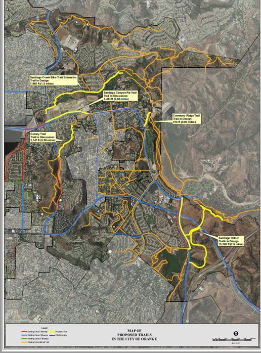 CAPITAL IMPROVEMENT PROGRAM TRAILS UPDATE Cemetery Ridge Trail (20320) Colony Trail Santiago Creek Bike Trail