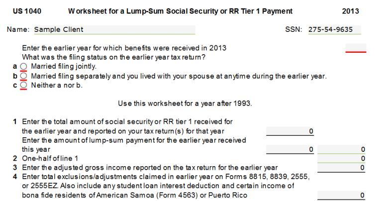 Lump-sum Social Security benefits Lump-sum Social Security benefits are within scope for the volunteer program.