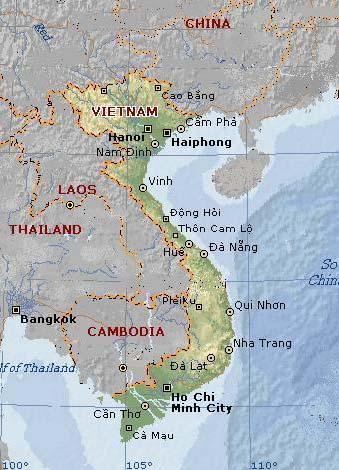 VIETNAM investment Environments i. in brief i. i. in brief Location: in the centre of Southeast Asia bordered by China to the North, by Laos and Cambodia to the West, with coastline to the North and South Area: 331,698 sq.