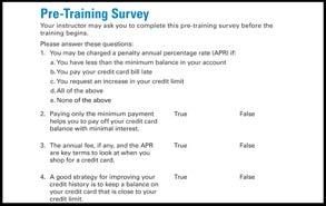 Module Opening SHOW SLIDE 2 Thank you for coming to this Money Smart Training called Using Credit Cards.