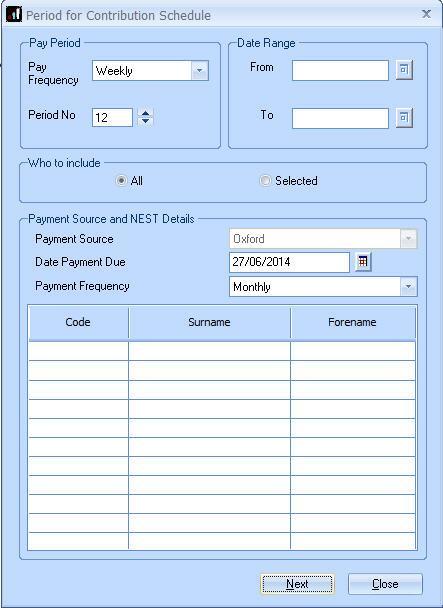 From the Pension tab select Create Pension File 2. Select the required pension file and click OK 3.