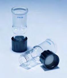 Cone accepts Quickfit sockets l Manufactured from temperature and chemical resistant borosilicate glass SVL joint size Cone size Price 670-70 15 14/23 2 40.03 670-77 22 24/29 2 44.