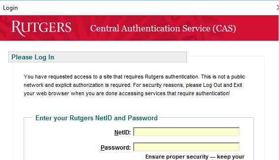 Enter your NetID and password to login into
