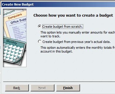 now come to the budget entry page.