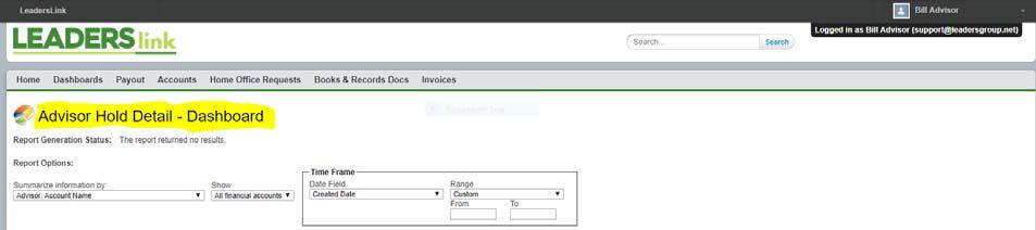It allows you to easily view the Client/Account name, the reason it s on hold,