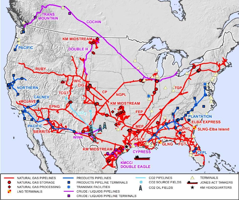 Unparalleled Asset Footprint n Largest natural gas network in North America Own or operate ~70,000 miles of natural gas pipeline Connected to every important natural gas resource play in the U.S.