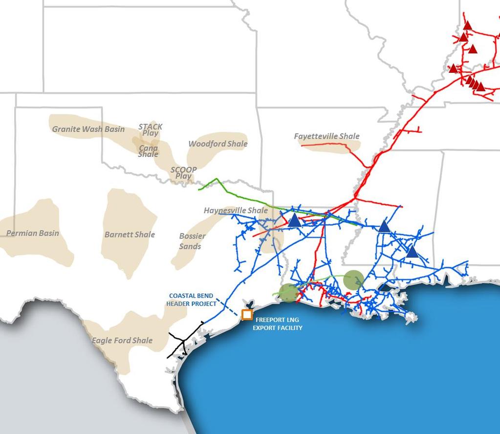 Gulf Coast Growth Strategy Demand growth in the Gulf Coast, coupled with growing supply from the Permian, Midcontinent and Northeast, continue to change gas flows and create opportunities for