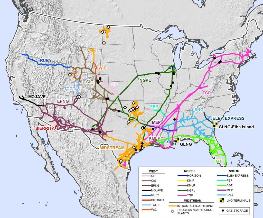 Natural Gas Pipelines Segment Outlook Well-positioned connecting key natural gas resources with major demand centers Long-term Growth Drivers: Shale-driven expansions / extensions LNG exports