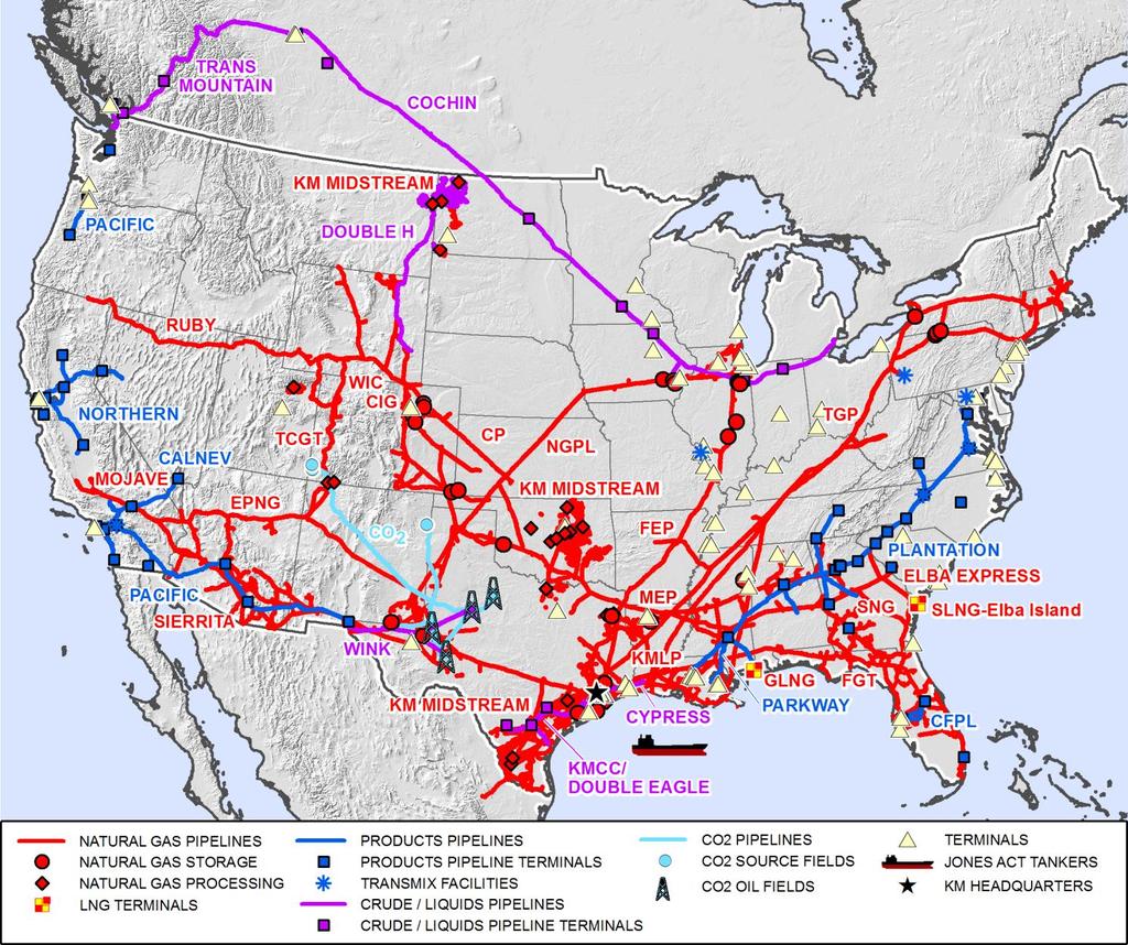 Unparalleled Asset Footprint Largest Energy Infrastructure Company in North America World class asset footprint: Largest natural gas pipeline network in North America Own an interest in / operate