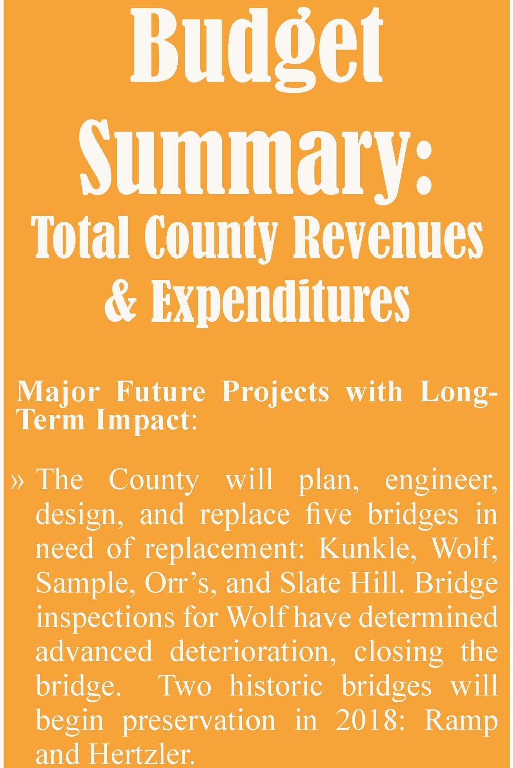 Total county Revenues: Tax Revenue Grant Revenue nterfund Revenue Other Revenue