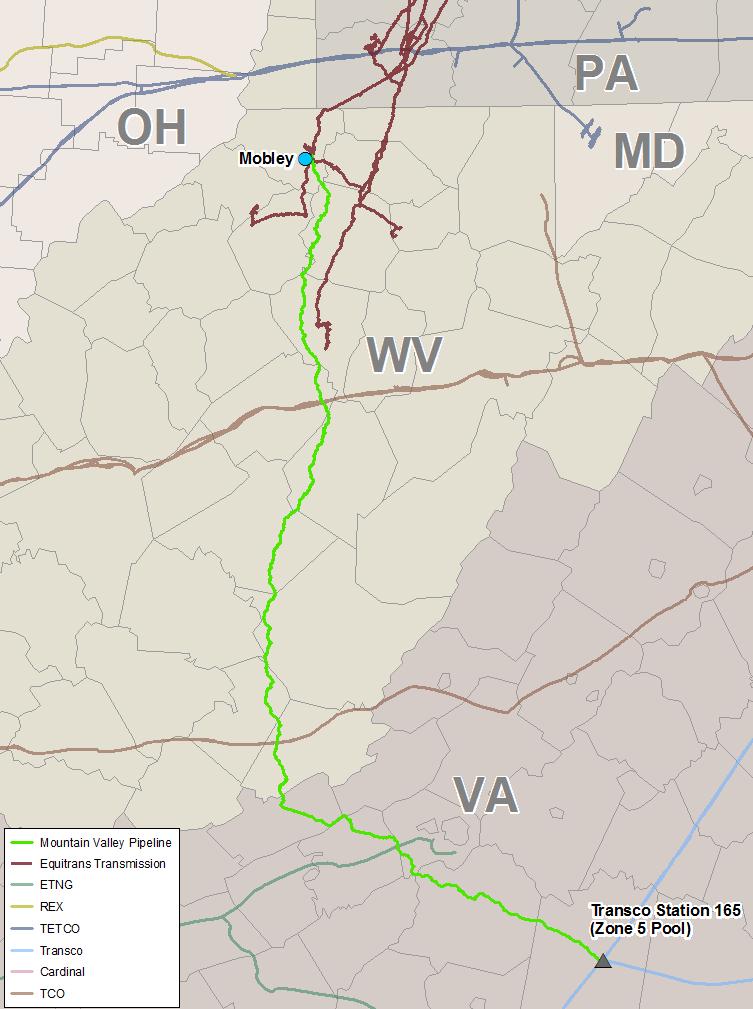 S. 300-mile, 42 diameter FERC-regulated pipeline Q4 2019 targeted in-service $4.