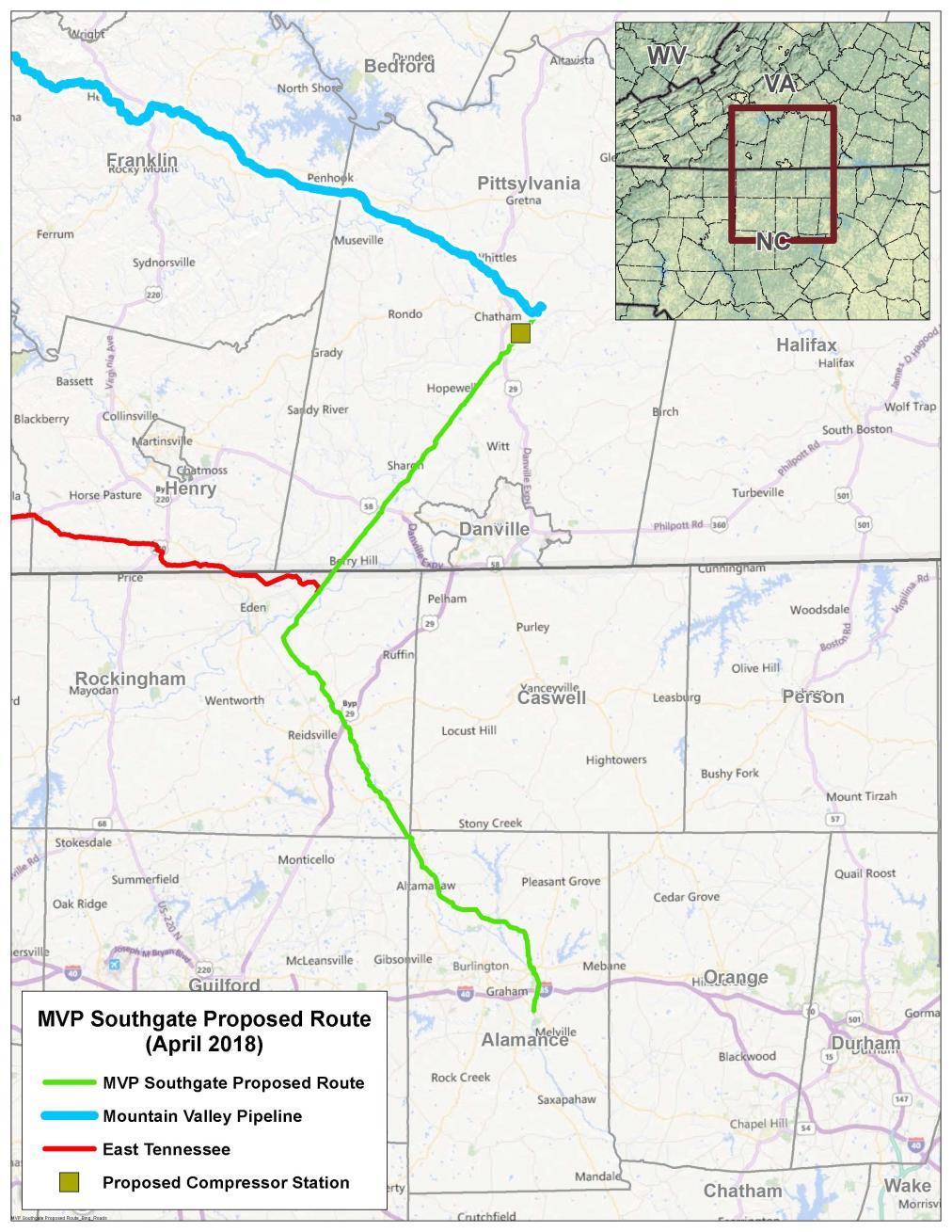MVP Southgate Project driven by demand pull from the tailgate of MVP 70-mile extension into North Carolina PSNC Energy is anchor shipper with 300 MMcf per day firm capacity commitment Estimated