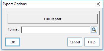 In the Export Options screen click on the browser Three output formats will be