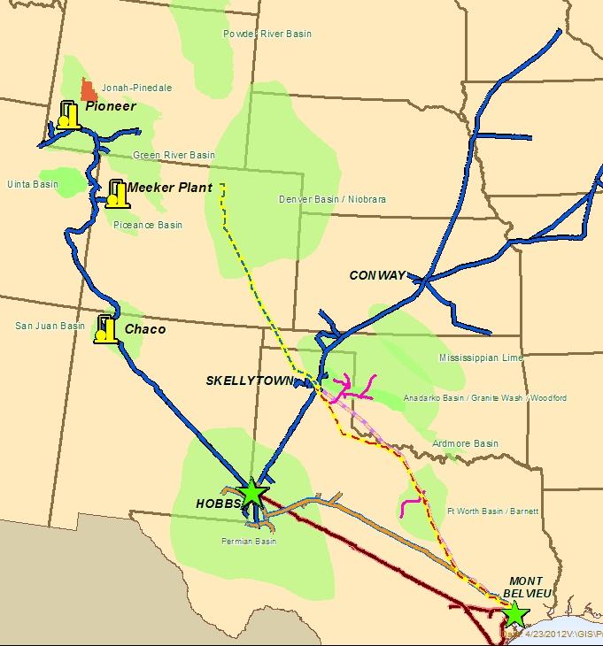 Shale Plays Drive EPD s Western NGL Pipeline Expansions MAPL Rocky Mountain NGL Pipeline Expansion 218 miles of 16 pipeline loops and 18 pump modifications to increase capacity from 275 MBPD to 340