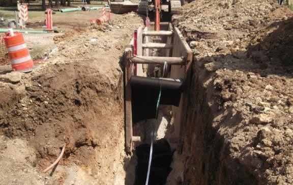 48-inch water supply line that feeds the Caylor Ground