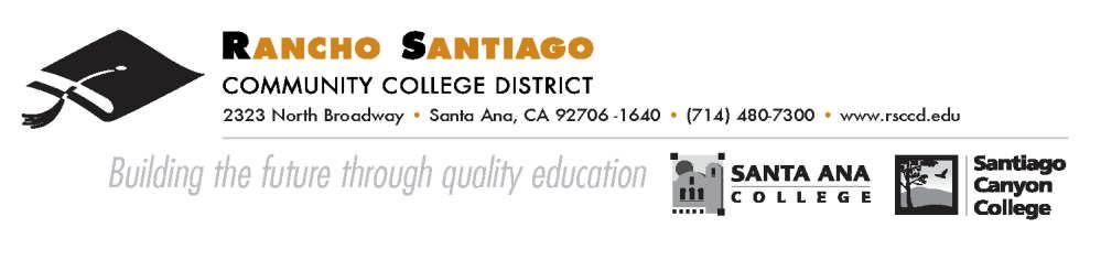 USING THIS ANNUAL REPORT The purpose of this annual report is to provide readers with information about the activities programs and financial condition of Rancho Santiago Community College District