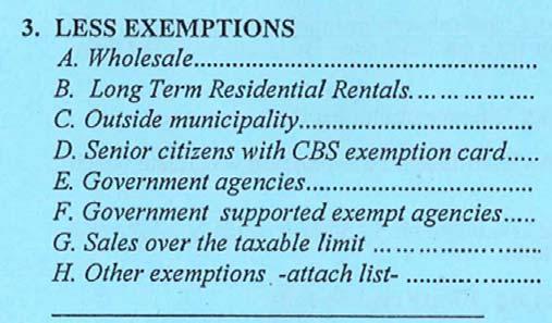 Exemption E : Government Agencies Exemption SGC 4.09.100 G. Governmental Agencies.