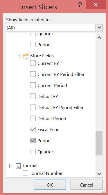 Select Fund from the More Fields folder