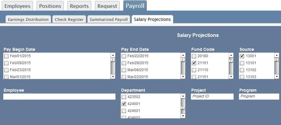 Salary Prjectins reprt The Salary Prjectins reprt (HR > Payrll > Salary Prjectins) has detail nt available n the Transactins tab, including distributin percentage, ttal taxes, and mre.